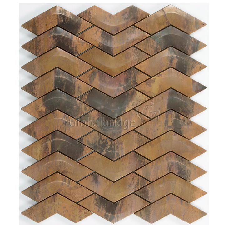 Bronze Mosaic Tile Backsplash