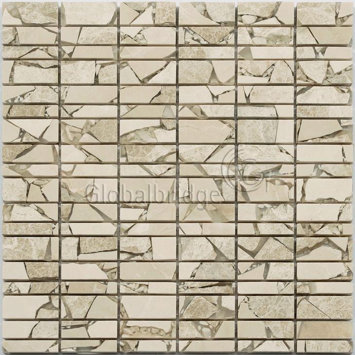 Fashion Design Marble Mix Resin Tile Stone Mosaic