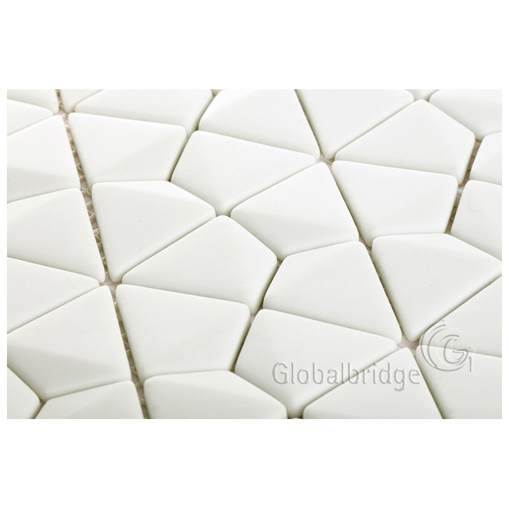 Trapezoid Square 3D Diamond Art Glass Mosaic Tile for Living Room Wall -  China Floor Tile, Flooring Tile