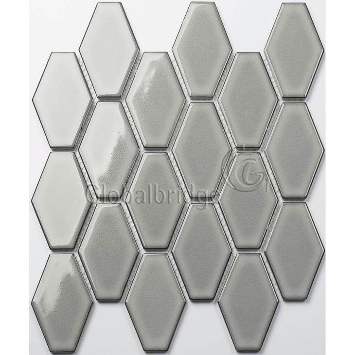 Hexagon Bathroom Polished Porcelain Mosaic Tile