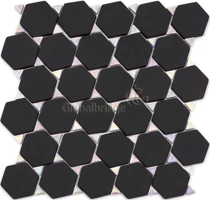 Hexagon Recycle Glass Mosaic Wall Tile