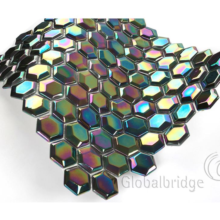 Iridescent Glass Mosaic Tile
