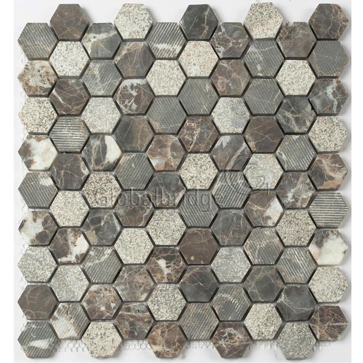 Nature Engraving stone mosaic wall tile