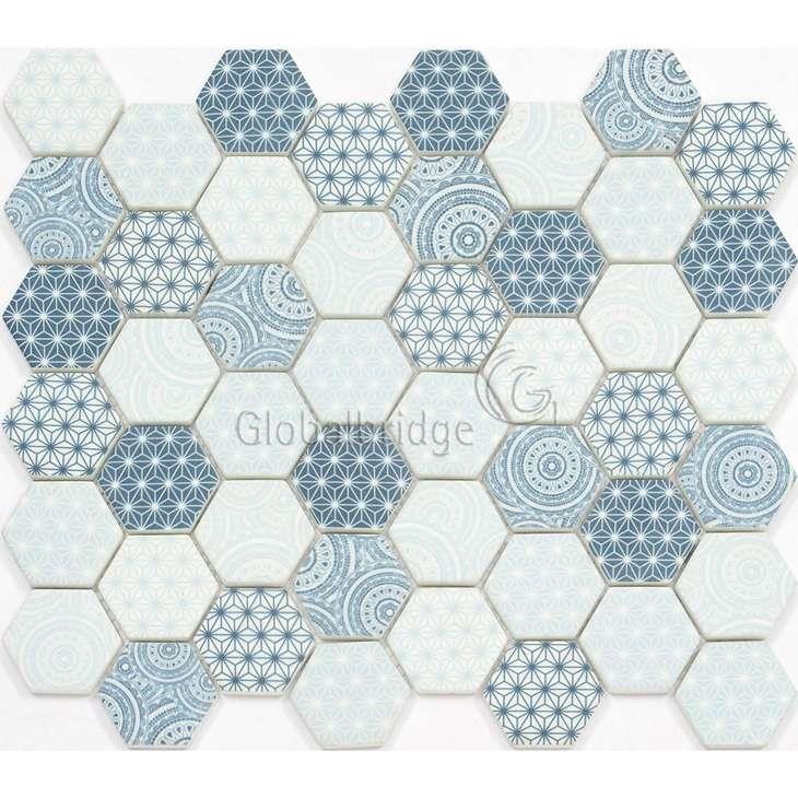 Powder Glass Bathroom Wall Mosaic Tiles