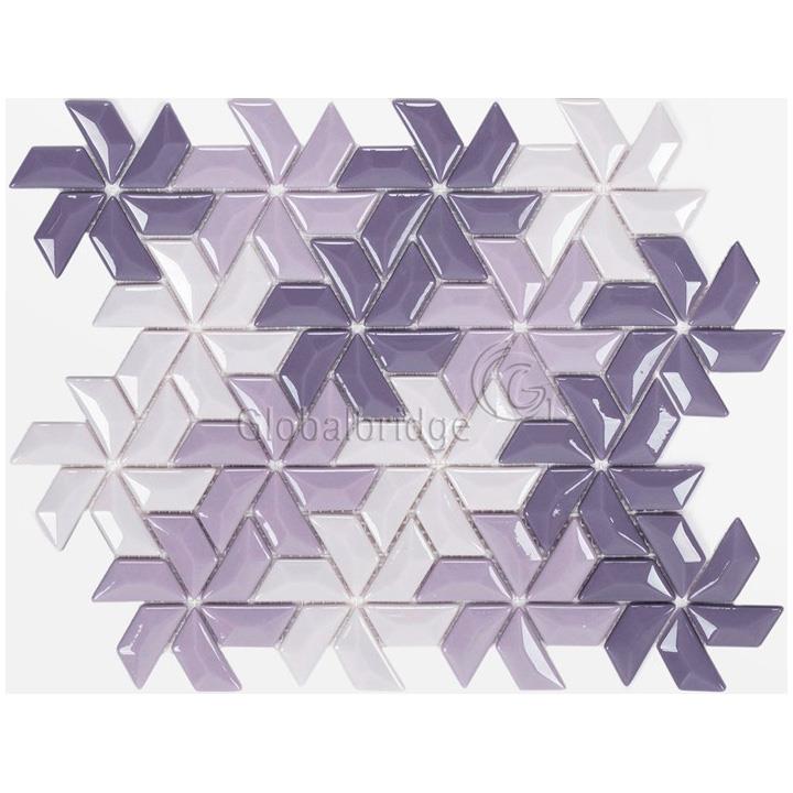 Recycle Glass Mosaic 3D Tile Backsplash