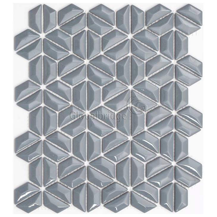Unique Design Recycle Glass Mosaic Wall Art 3d Tiles